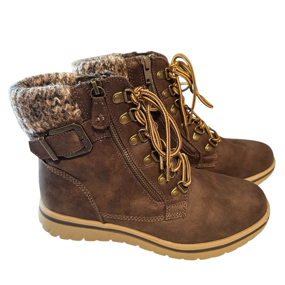 Cliffs by WHITE MOUNTAIN Winter Boots Women’s Size 8 Brown Booties Warm/Stylish